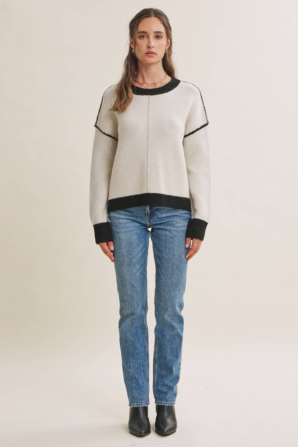White & Black Sweater
