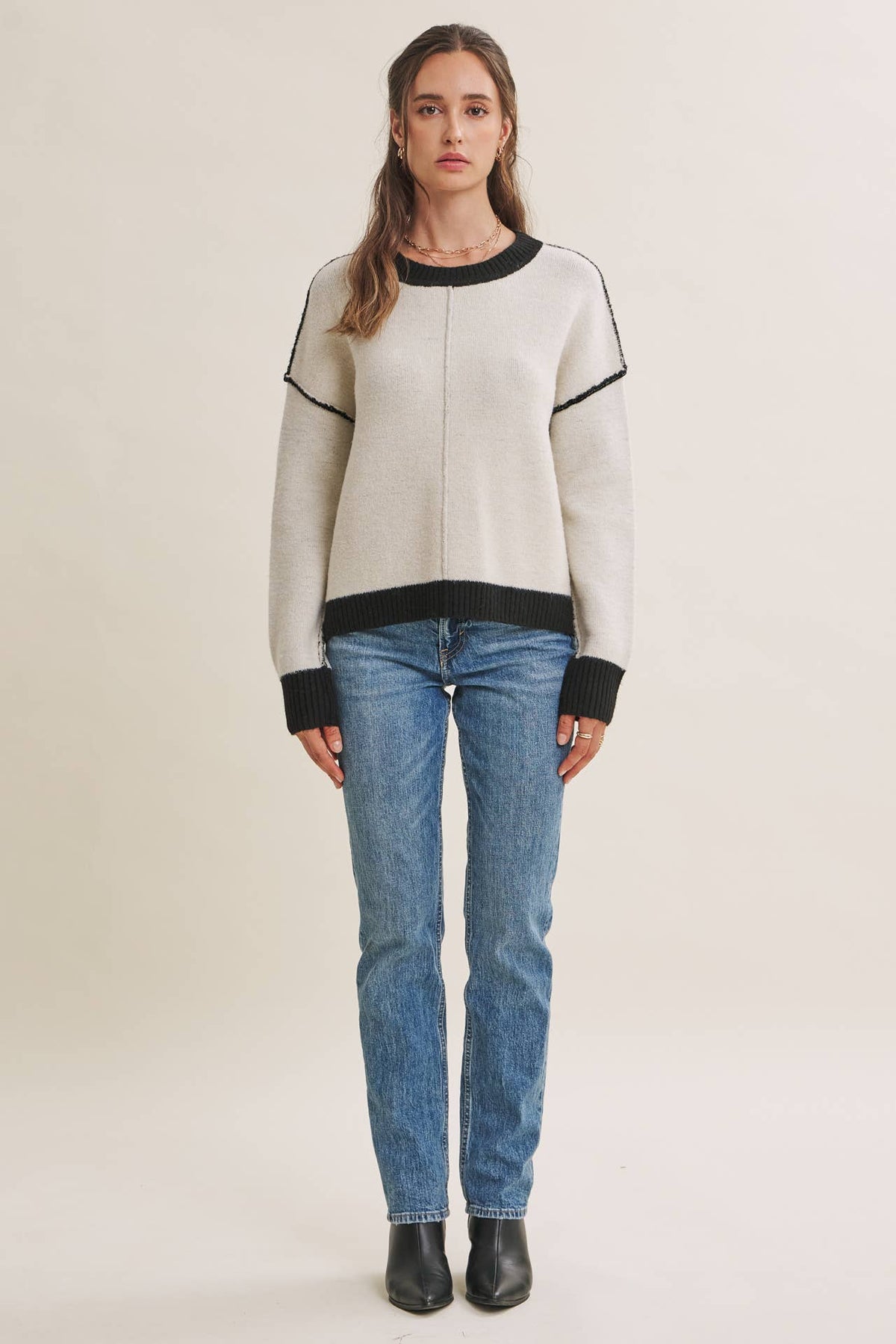 White & Black Sweater