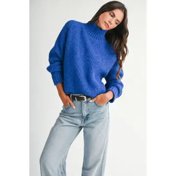 Soft Brushed Mock Neck Sweater