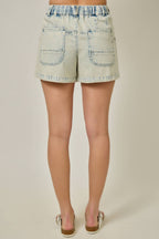 Alix Denim Washed Pull-On Shorts
