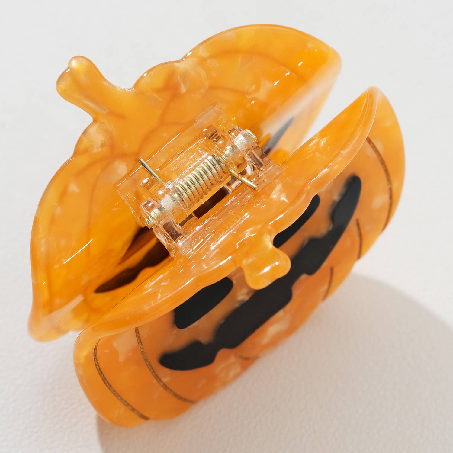 Jack O Lantern Pumpkin Claw Clip - Large
