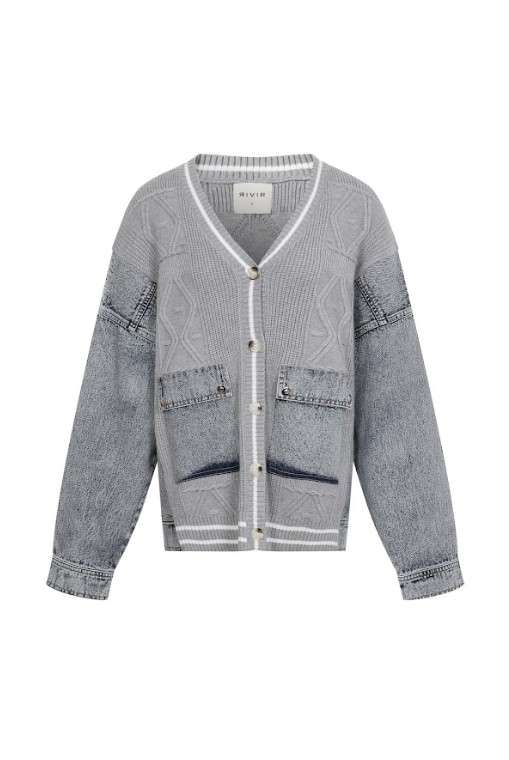 Carly Knit Sweater with Denim