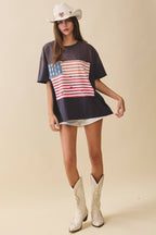 Distressed Flag Patch Tee