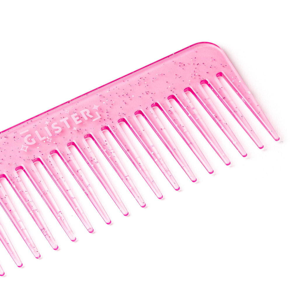 "Sparkle" Wide Tooth Detangling Comb | Glitter Finish
