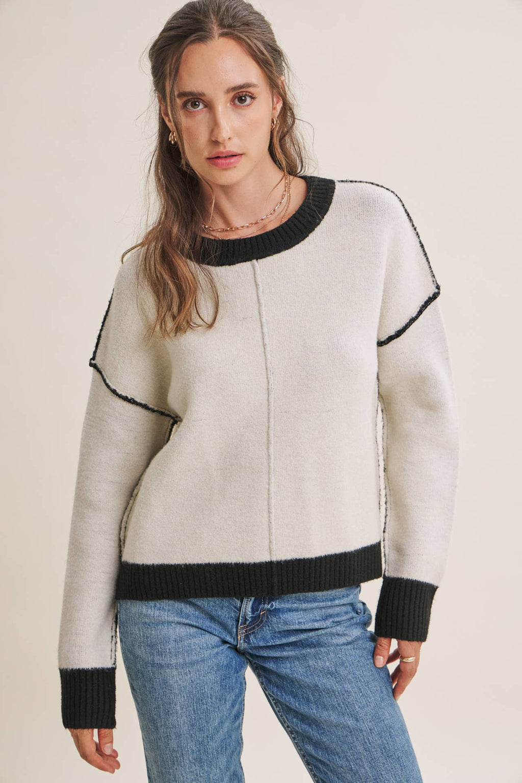 White & Black Sweater