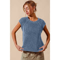 MINERAL WASHED RAGLAN SLEEVELESS SWEATER TOP