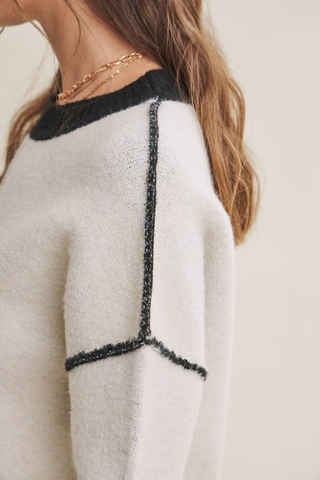 White & Black Sweater