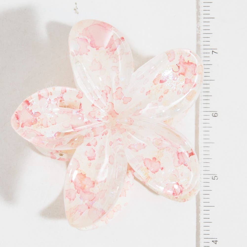 Large Paint Splatter Flower Hair Claw