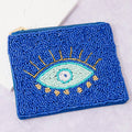 Seed Beaded Evil Eye Coin Purse