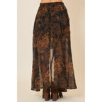 Floral Maxi Skirt witt Reverse seam detail