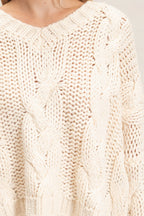 Cream Cableknit Sweater