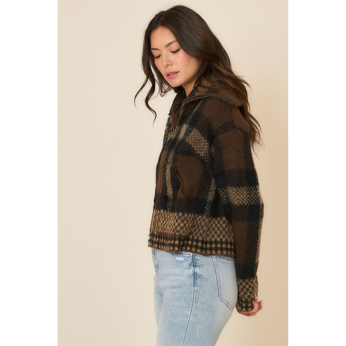 Carly Plaid Sweater